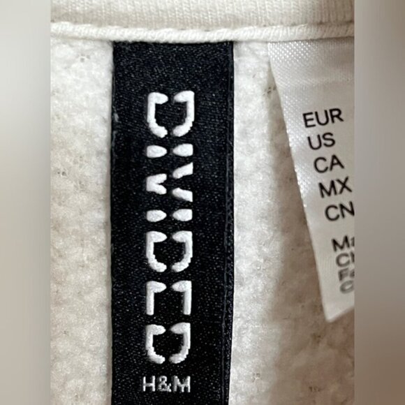 H&M Divided White Sherpa Teddy Fleece Pullover Jacket - Size Small - Picture 7 of 12